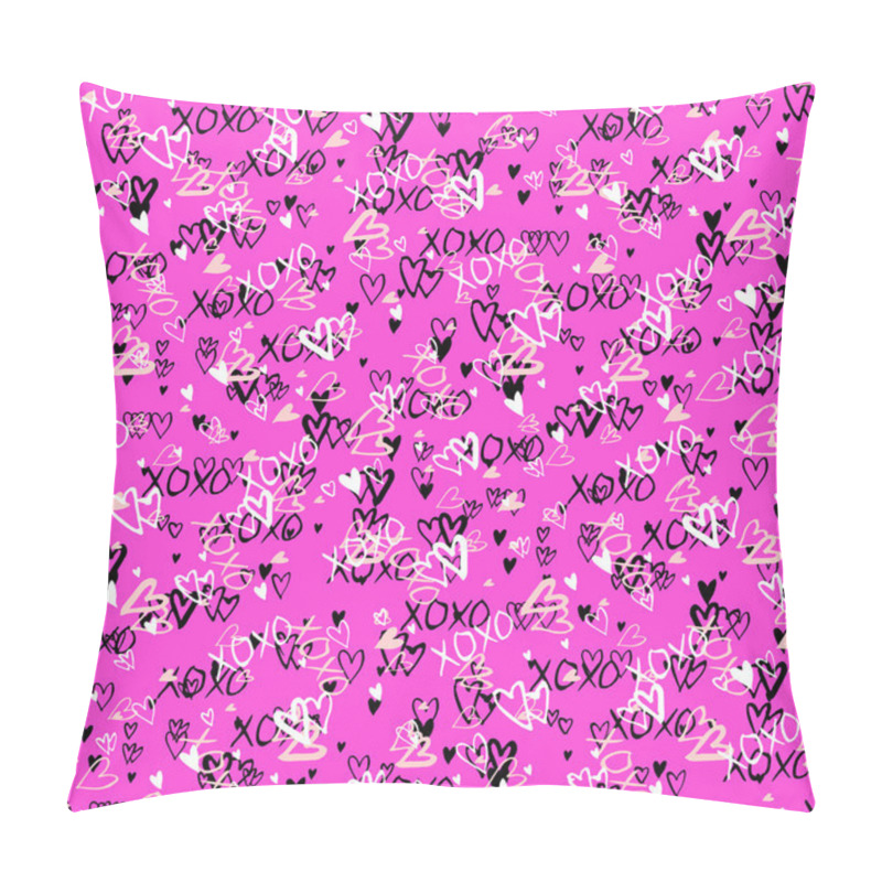 Personality  Pattern With Hand Painted Hearts Pillow Covers