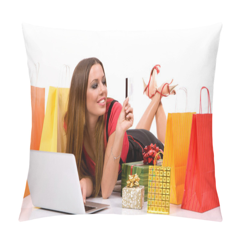 Personality  Shopping Woman Pillow Covers