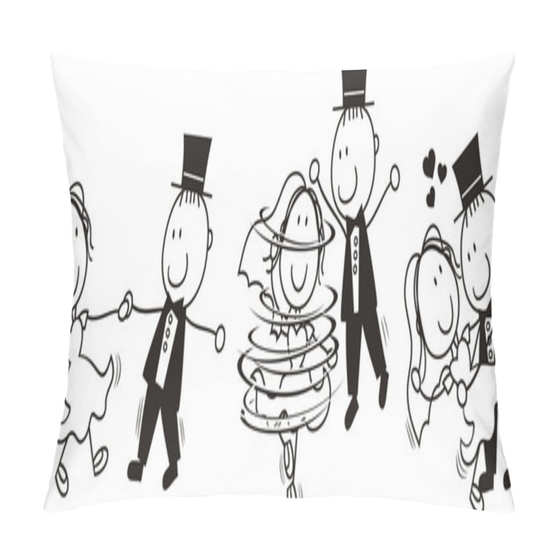 Personality  First Dance Wedding Cartoon Pillow Covers