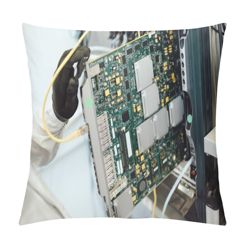 Personality  Technician Repairing Cmts Cards Pillow Covers