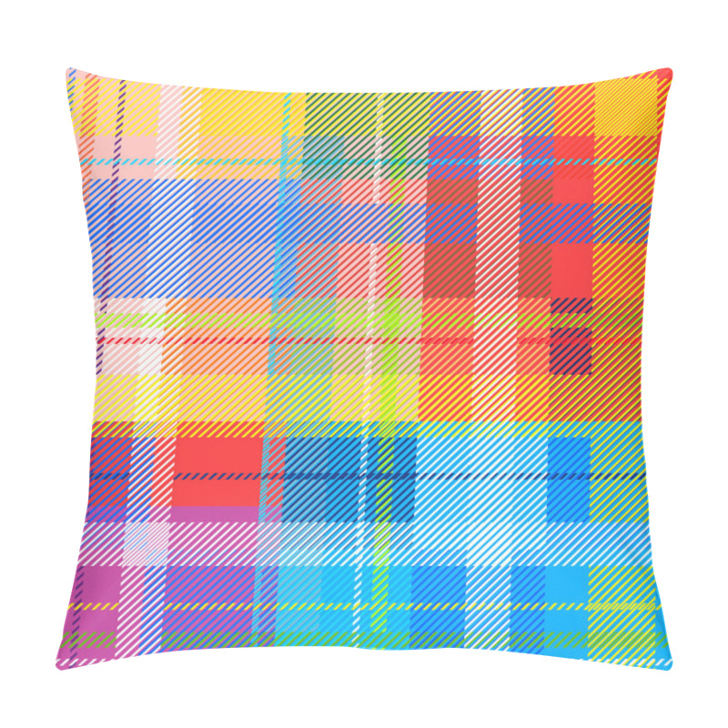 Personality  Creative Plaid Seamless Pattern. Checkered Cotton Fabric. Pillow Covers