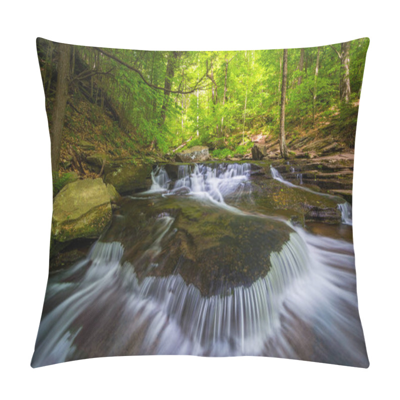 Personality  Cascades Along Glen Leigh In Ricketts Glen State Park, Pennsylva Pillow Covers