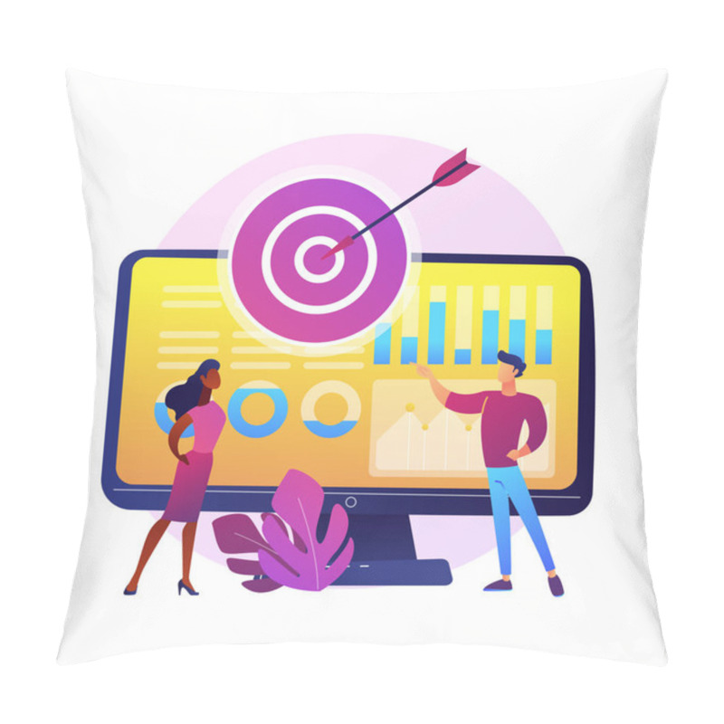 Personality  Targeting, Result Orientation Vector Concept Metaphor. Pillow Covers