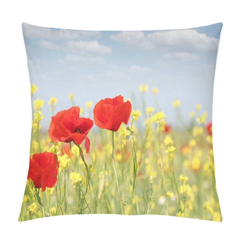 Personality  Poppy Flowers Nature Spring Scene Pillow Covers