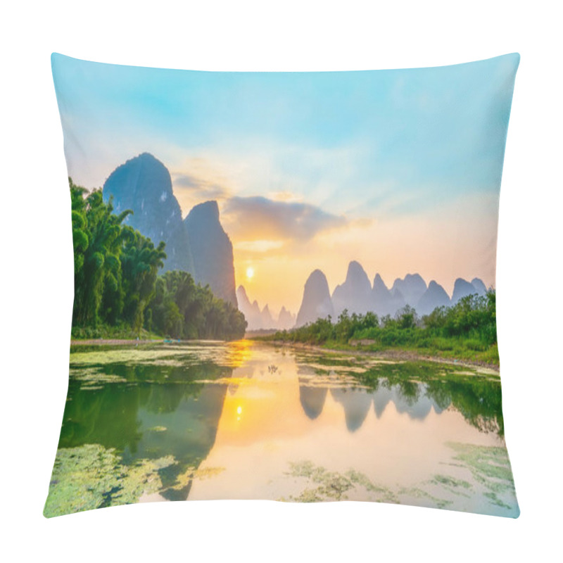 Personality  The Beautiful Landscape Of Yangshuo, Guilin Pillow Covers