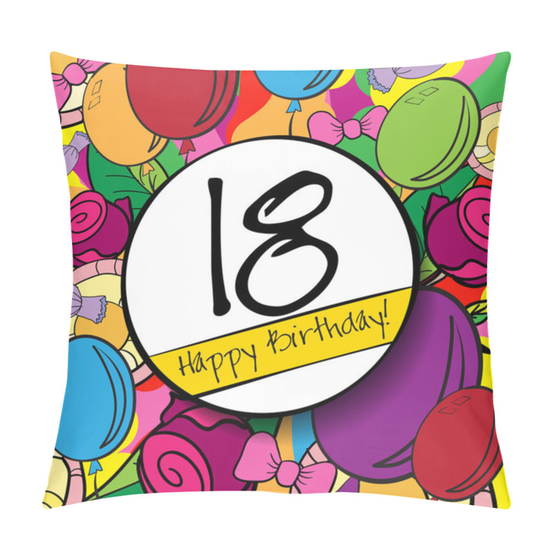 Personality  18 Happy Birthday Background Pillow Covers