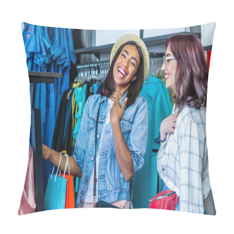 Personality  Multicultural Friends In Boutique    Pillow Covers