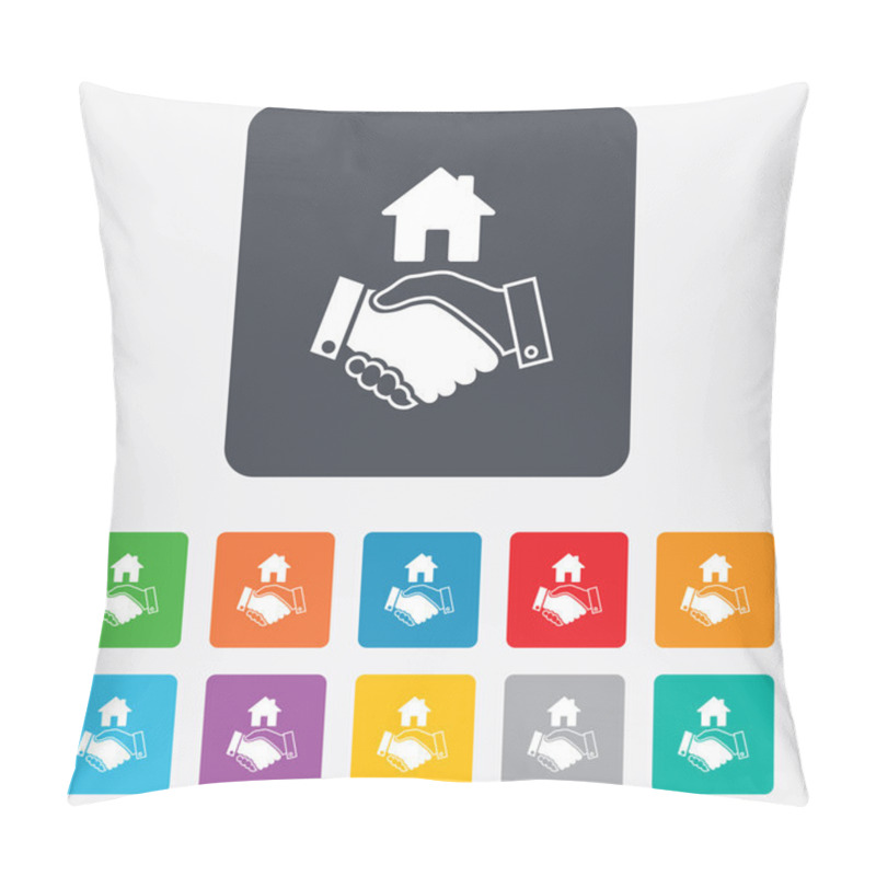 Personality  Home Handshake Sign Icons Pillow Covers