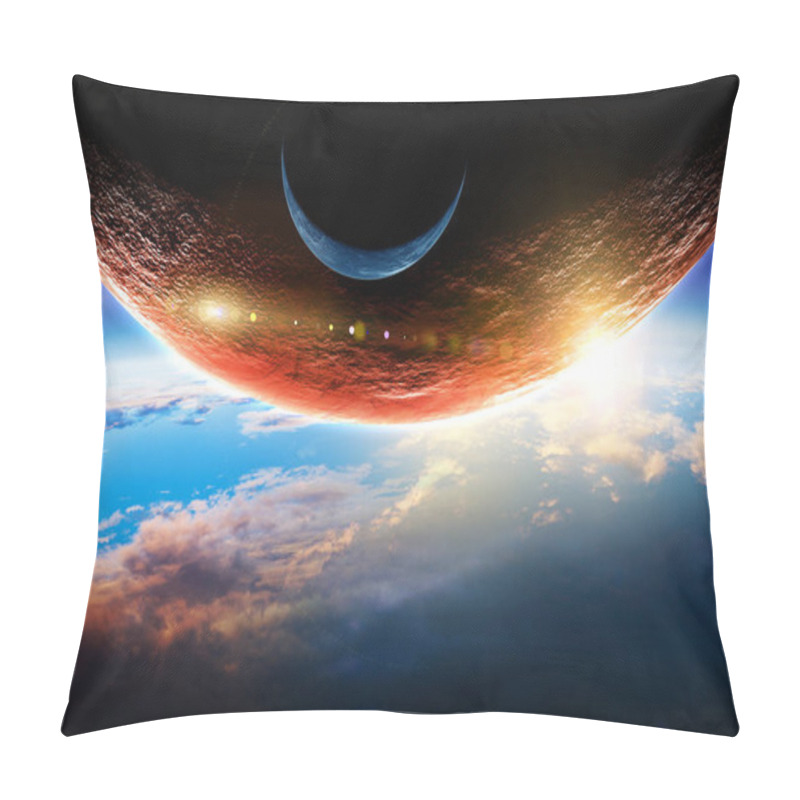 Personality  Abstract Planets And Space Background Pillow Covers