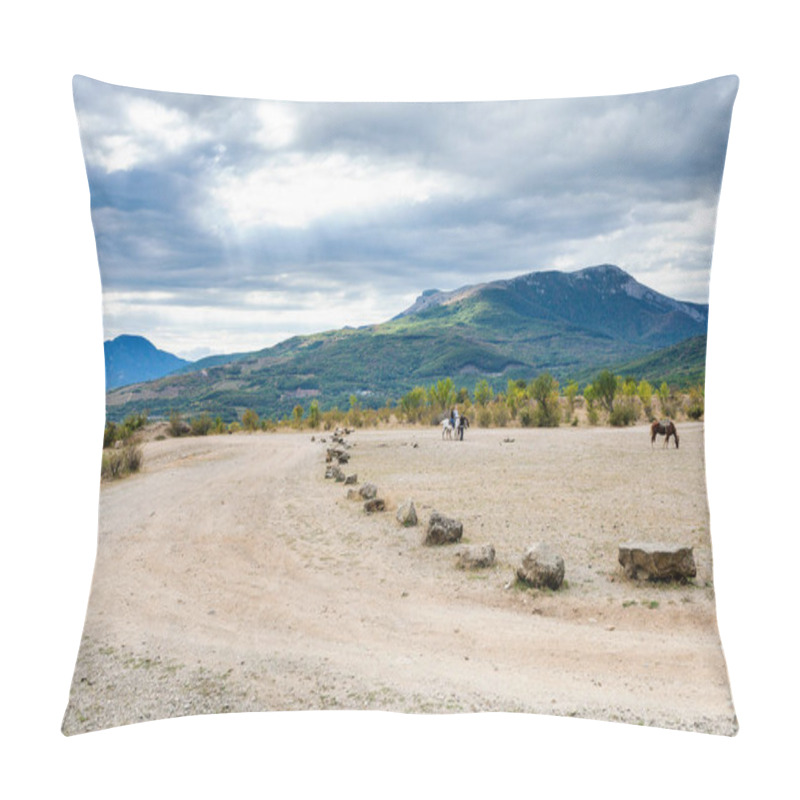 Personality  Horseback Excursion In The Valley Of Ghosts Pillow Covers