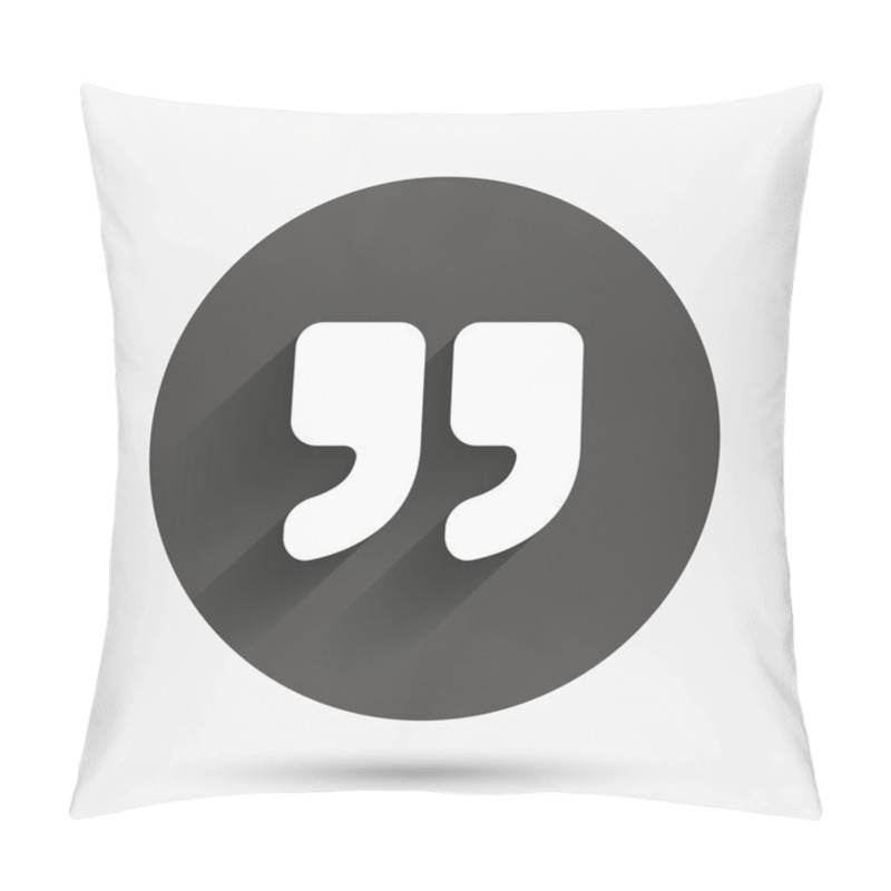 Personality  Quote Sign Icon. Quotation Mark Symbol. Pillow Covers