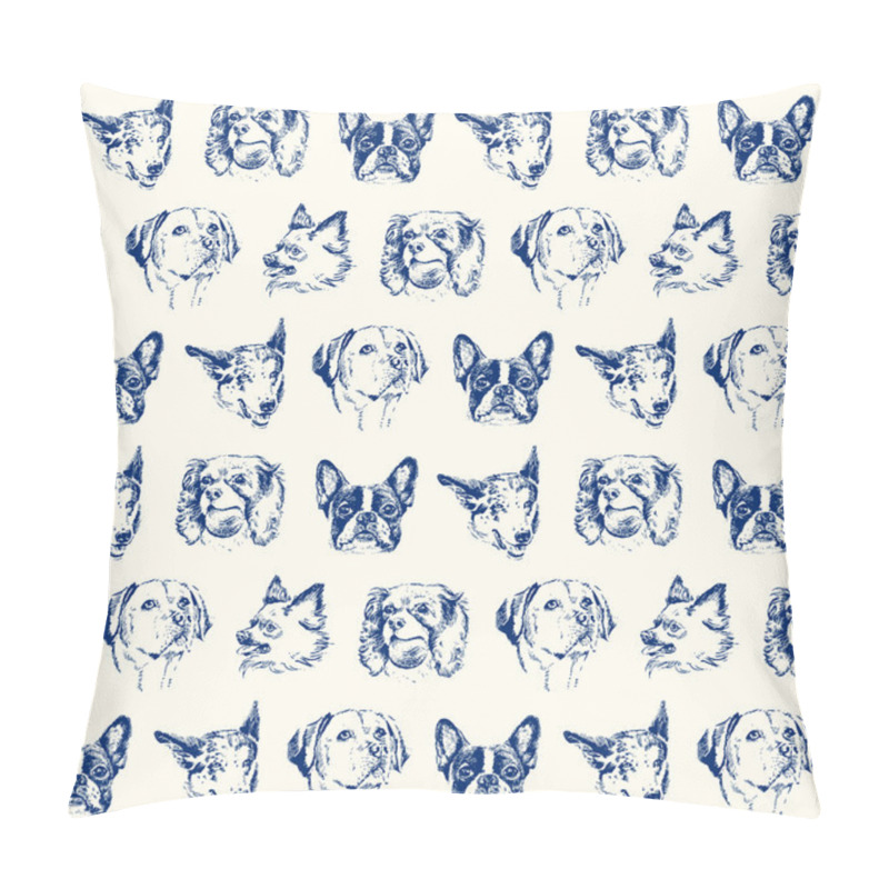 Personality  Dogs Seamless Pattern Pillow Covers