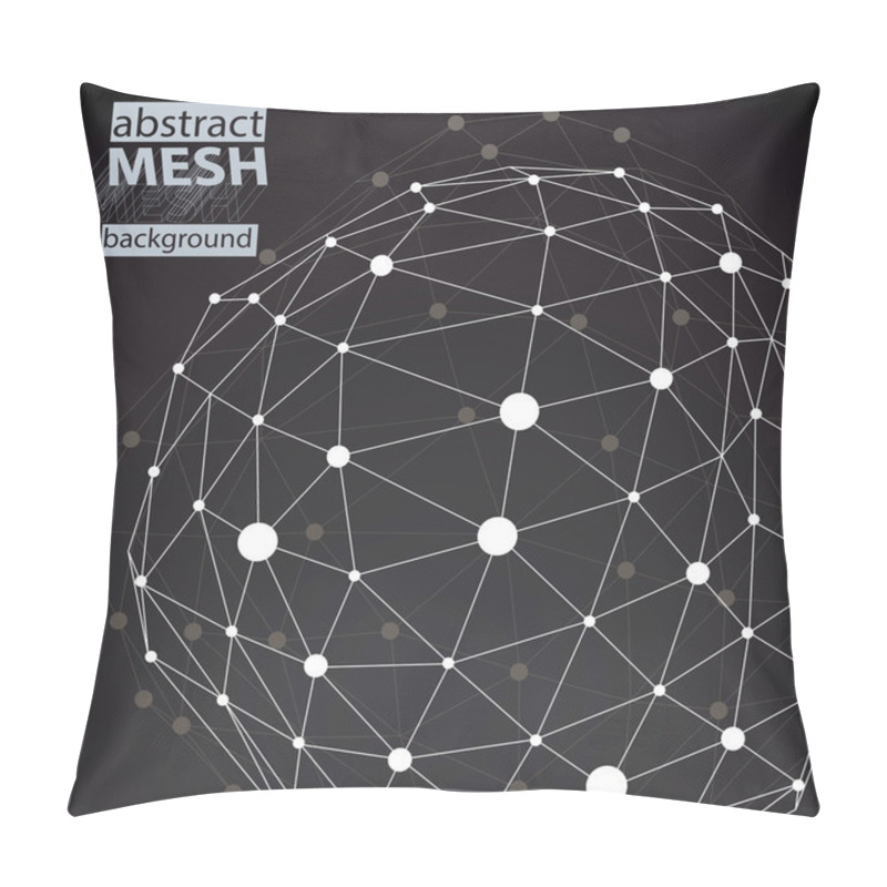 Personality  Black And White Background With Distorted 3D Abstract Spherical Pillow Covers