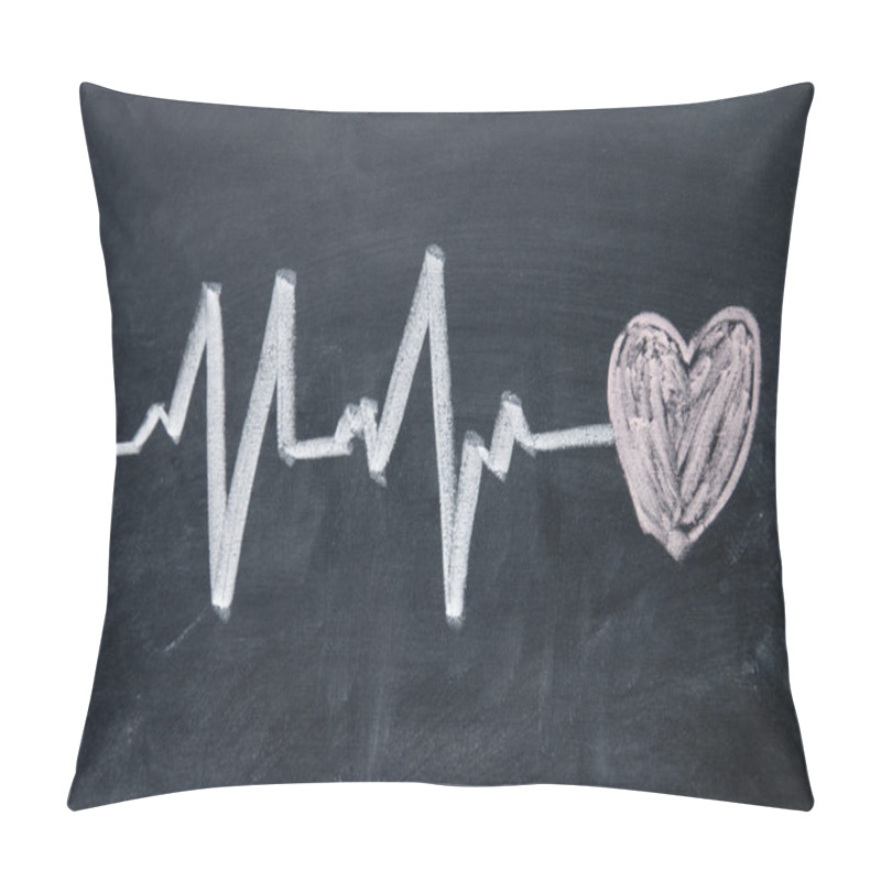 Personality  Heartbeat Sign And Love Heart Pattern Pillow Covers