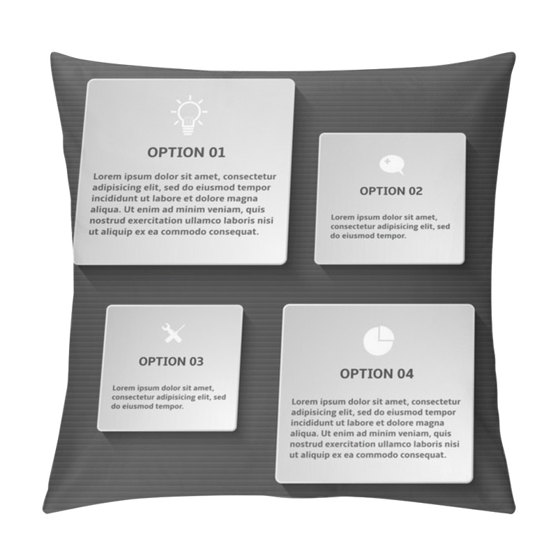 Personality  Vector Set Of Banners With Numbers. Pillow Covers