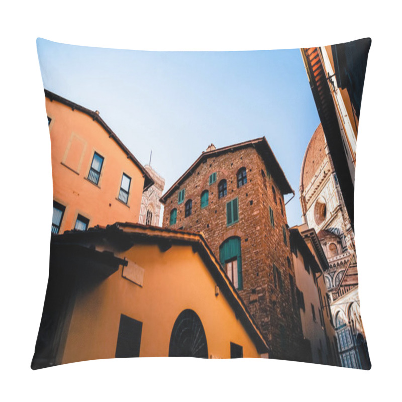 Personality  Cozy Narrow Street With Old Historic Buildings In Florence, Italy  Pillow Covers