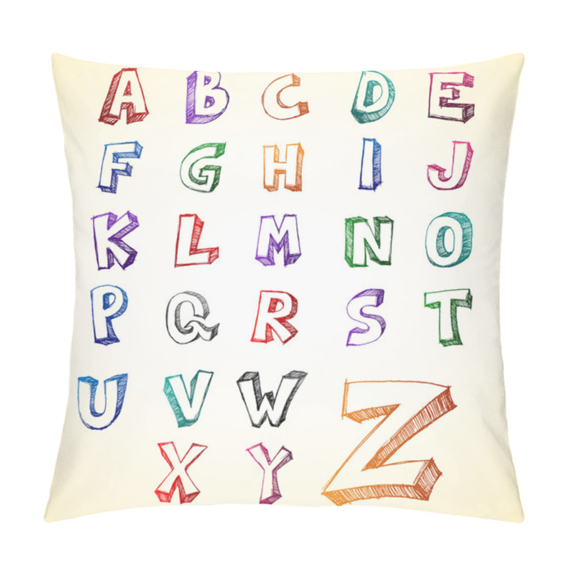 Personality  Doodle Alphabet Pillow Covers