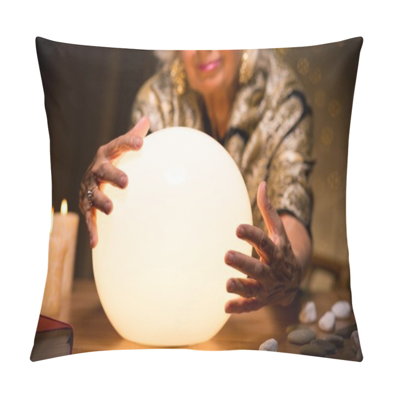 Personality  Magic Woman With Crystal Ball Pillow Covers