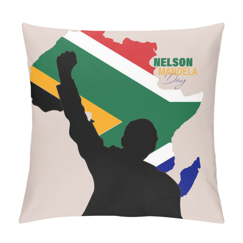 Personality  Nelson Mandela International Day. South African- Political Leader, And Philanthropist, Who Served As President Of South Africa From 1994 To 1999. Portrait Drawing Vector Illustration Pillow Covers