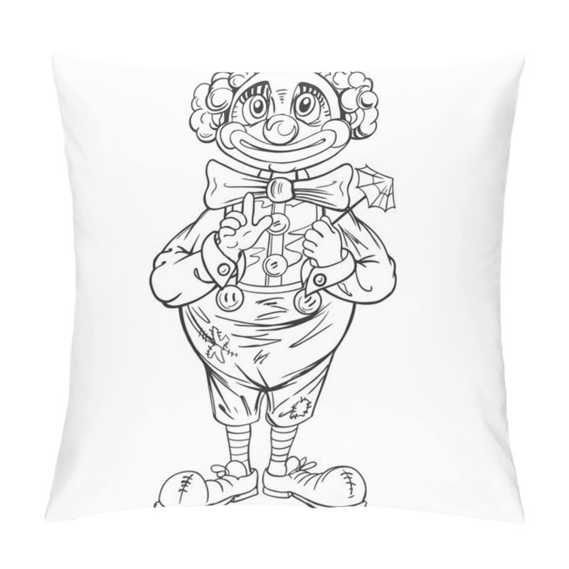 Personality  Funny Cartoon Clown. Pillow Covers