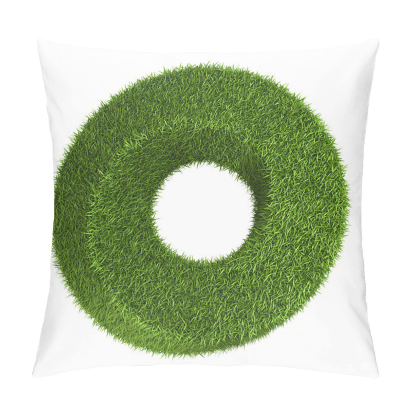 Personality  Green Grass Abstract Shape Donut Pillow Covers