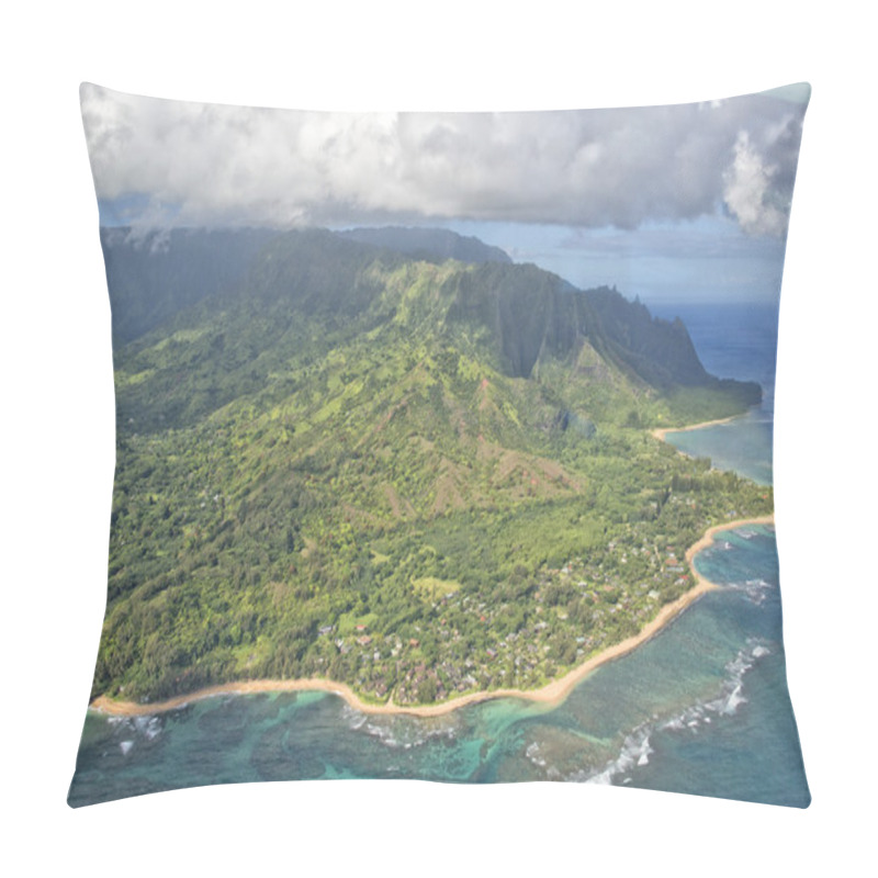 Personality  Kauai Napali Coast Aerial View Pillow Covers