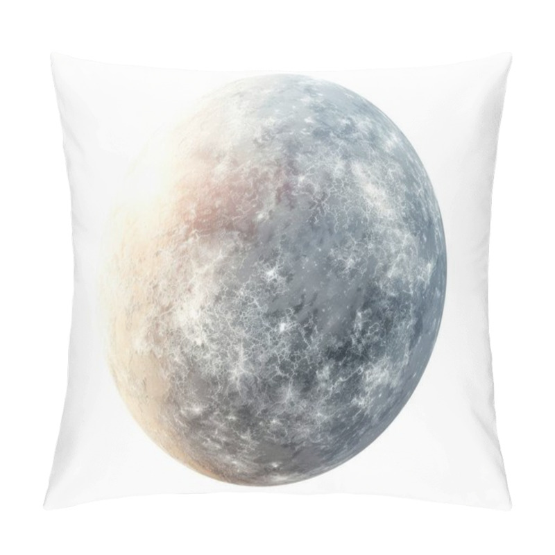 Personality  A Detailed Depiction Of A Rocky Planet Showcasing Its Textured Surface And Varying Hues. Pillow Covers