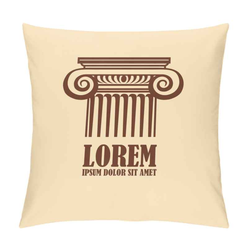 Personality  Column Logo Design Template Pillow Covers