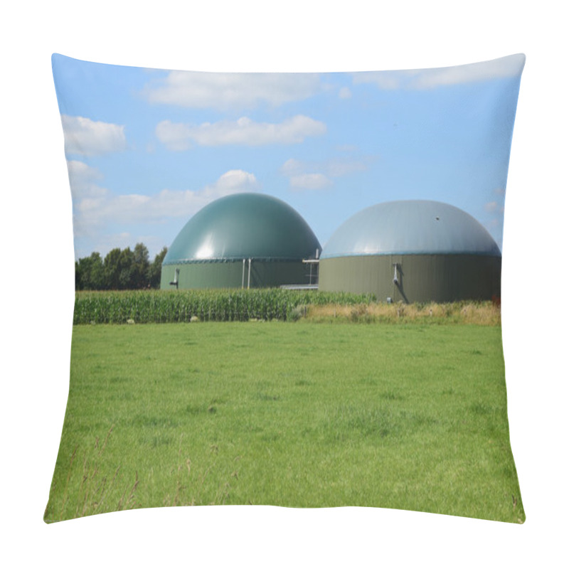 Personality  Bio Gas Plant, Renewable Resources For Renewable Energy Pillow Covers