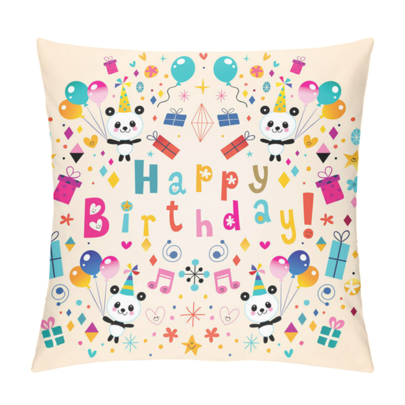 Personality  Happy Birthday Greeting Card Pillow Covers