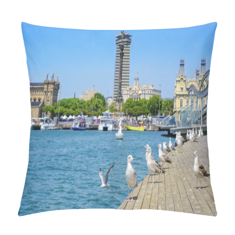 Personality  Port Vell Of Barcelona, Spain Pillow Covers