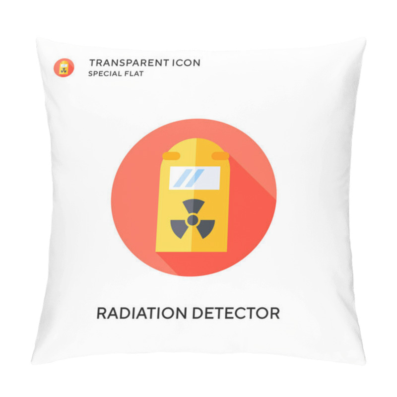 Personality  Radiation Detector Vector Icon. Flat Style Illustration. EPS 10 Vector. Pillow Covers