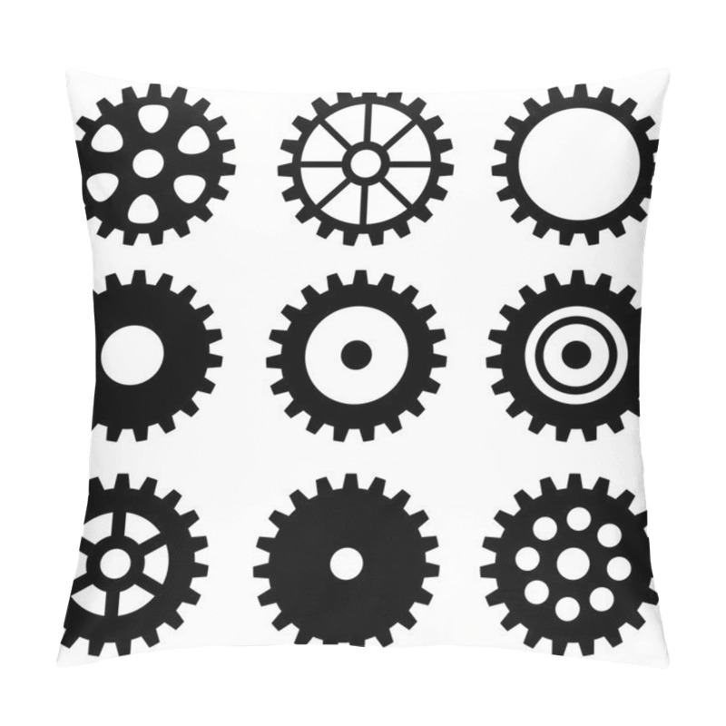 Personality  Set Of Gear Wheels Pillow Covers