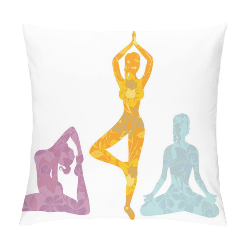 Personality  Beautiful Woman Doing Youga Exercises Pillow Covers