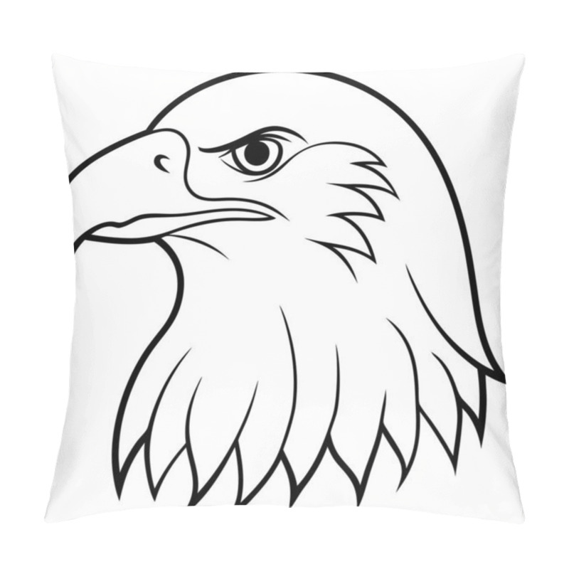 Personality  Detailed Feathered Eagle Vector Design Pillow Covers