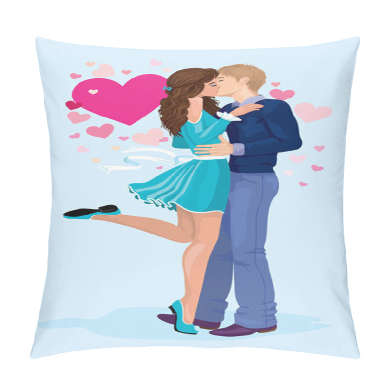 Personality  Boy And Girl Kissing Pillow Covers