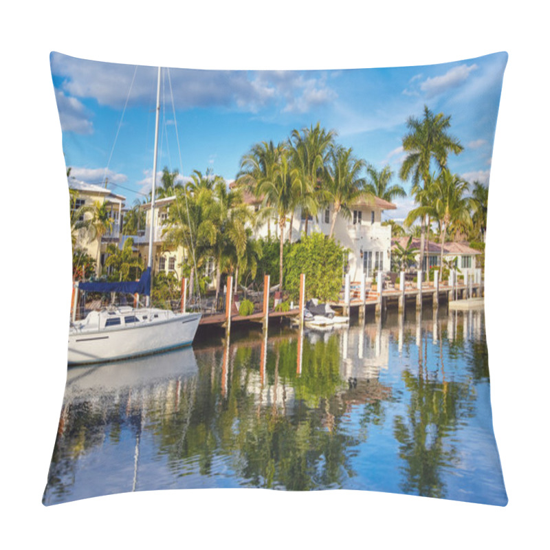 Personality  Expensive Yacht And Homes In Fort Lauderdale Pillow Covers