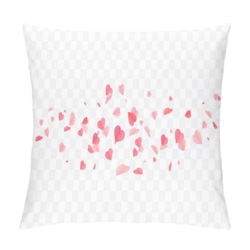 Personality  Hearts Shape Confetti Background. Valentines Day Vector Template Design. Pillow Covers