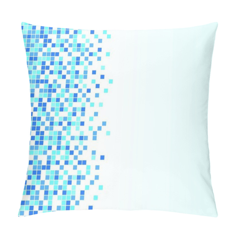 Personality  Vector Illustration Of Blue Checked Abstract Futuristic Concept Pillow Covers