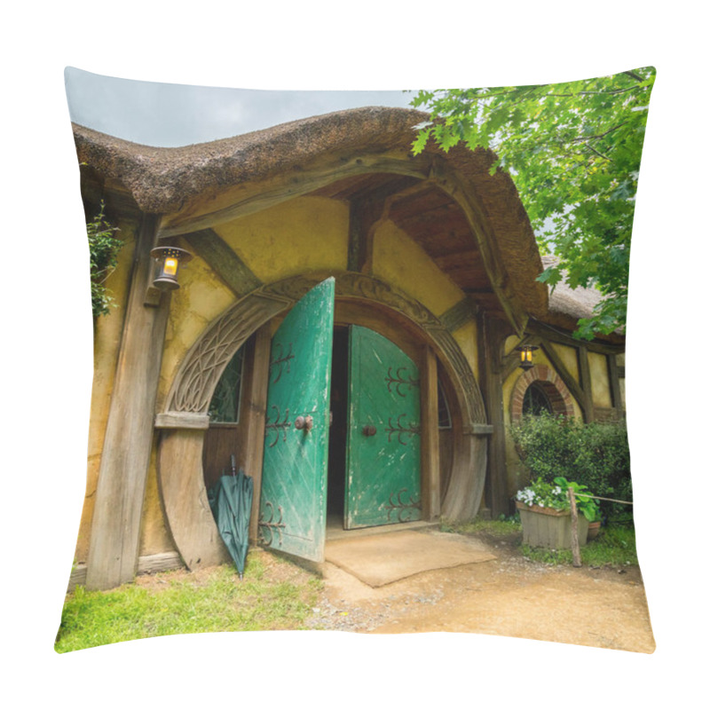 Personality  Matamata, New Zealand - Dec 11, 2016: Hobbiton Movie Set Created For Filming The Lord Of The Rings And The Hobbit Movies In North Island Of New Zealand. It Is Opened For Tourist Who Visit New Zealand. Pillow Covers