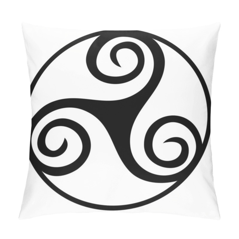 Personality  Triskelion Symbol Icon With A White Background Pillow Covers