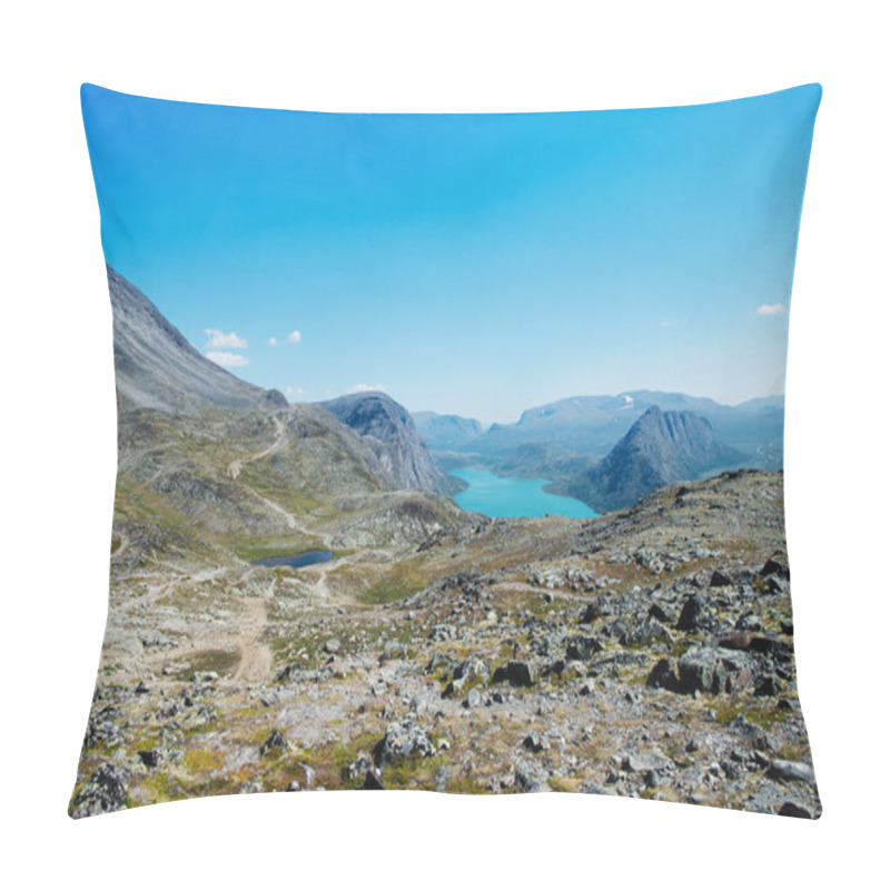 Personality  Besseggen Ridge Over Gjende Lake In Jotunheimen National Park, Norway Pillow Covers