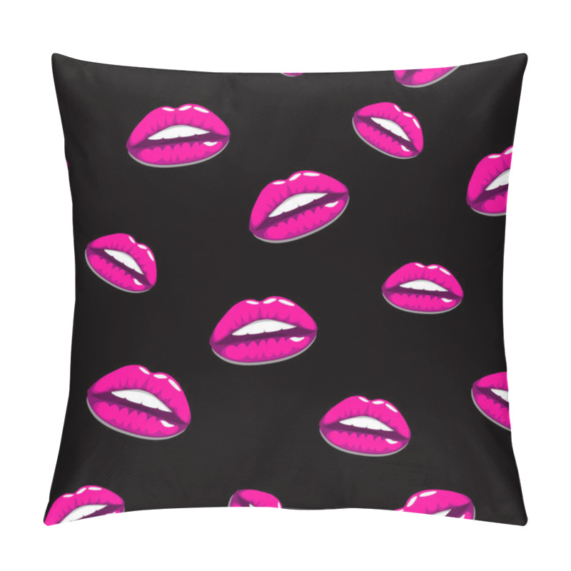 Personality  Seamless Pattern - Red Lips Kisses Prints Background Pillow Covers