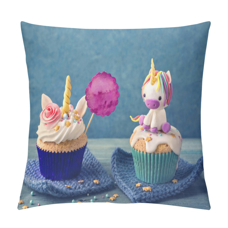 Personality  Unicorn Cupcake For Party Pillow Covers