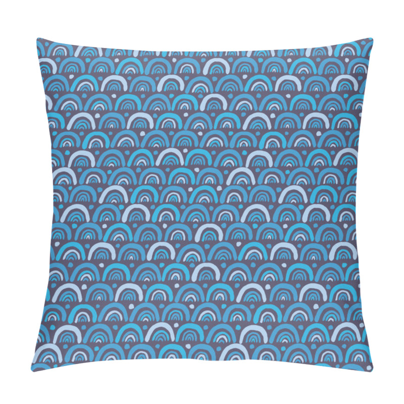 Personality  Abstract Seamless Pattern In Blue Pillow Covers