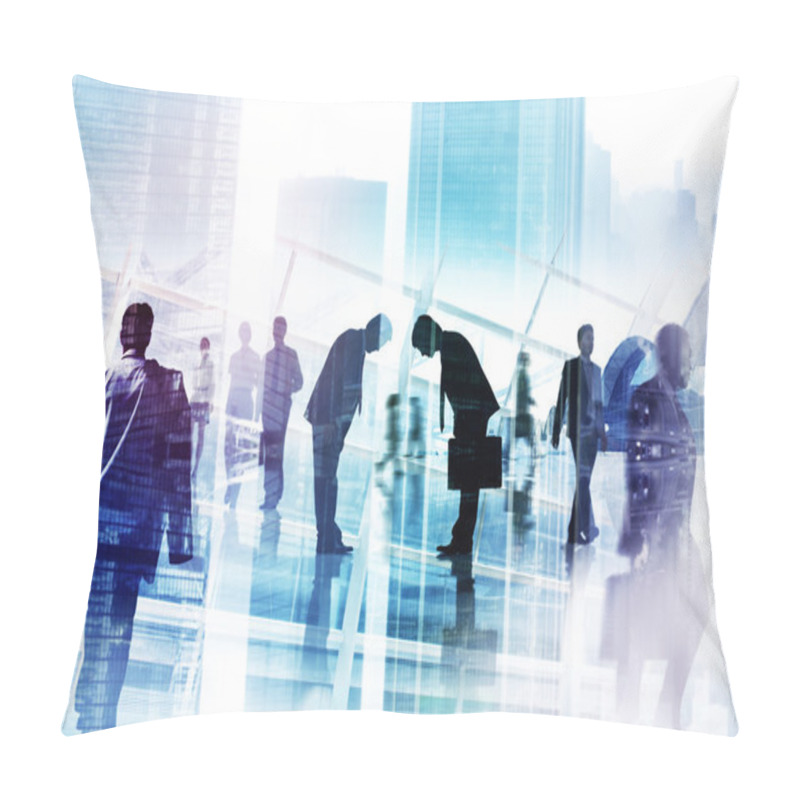 Personality  Businessmen Bowing And Business People Pillow Covers