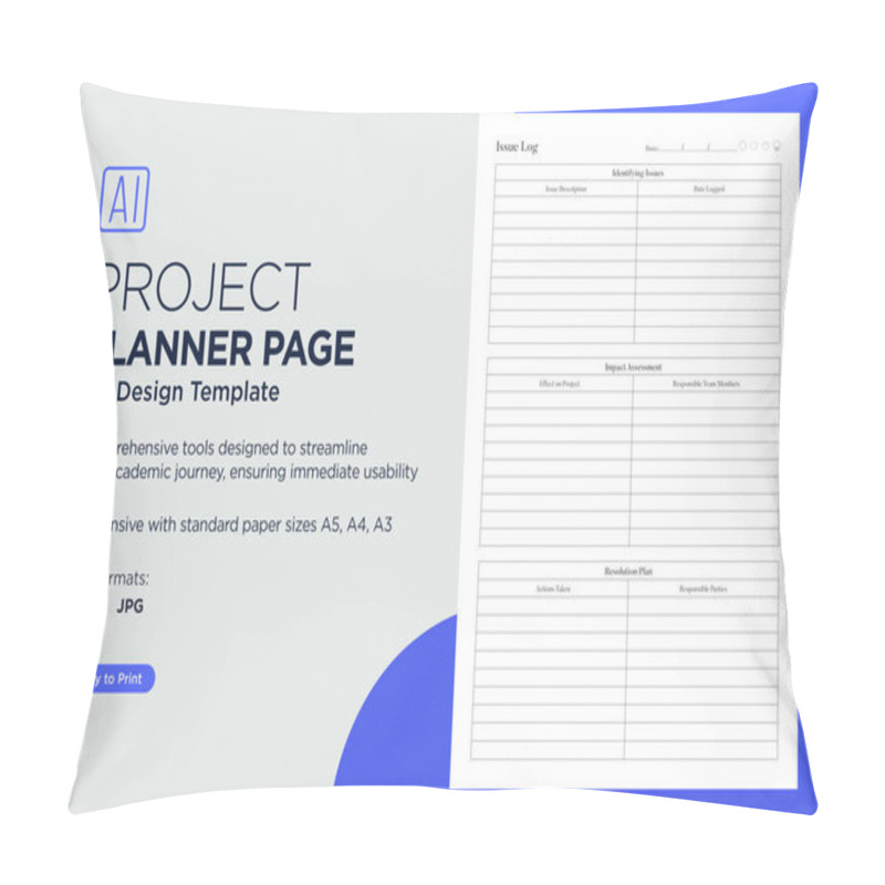 Personality  Project Planner Pages Daily, Weekly, And Monthly Planning Sheets For Effective Task Management, Deadlines And Team Coordination Planner Sheet Design Template  Pillow Covers