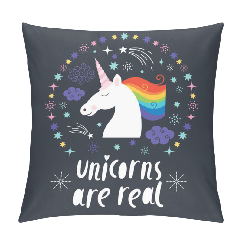 Personality  Unicorns Are Real  Illustration  Pillow Covers