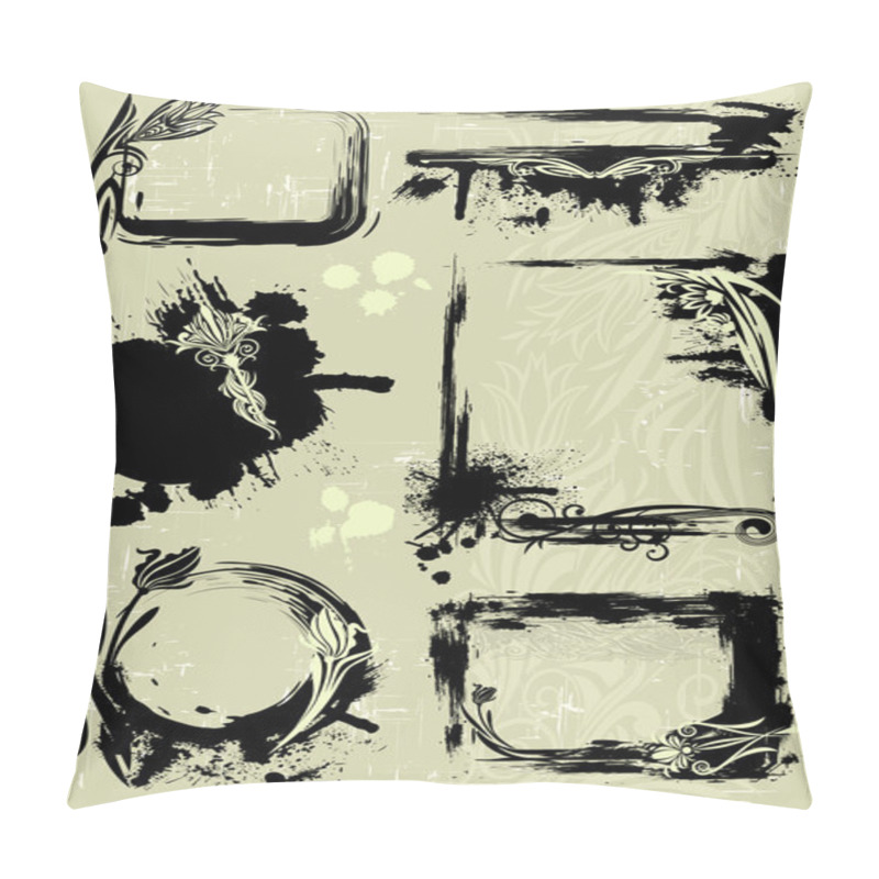 Personality  Set Of Grunge Frames Pillow Covers