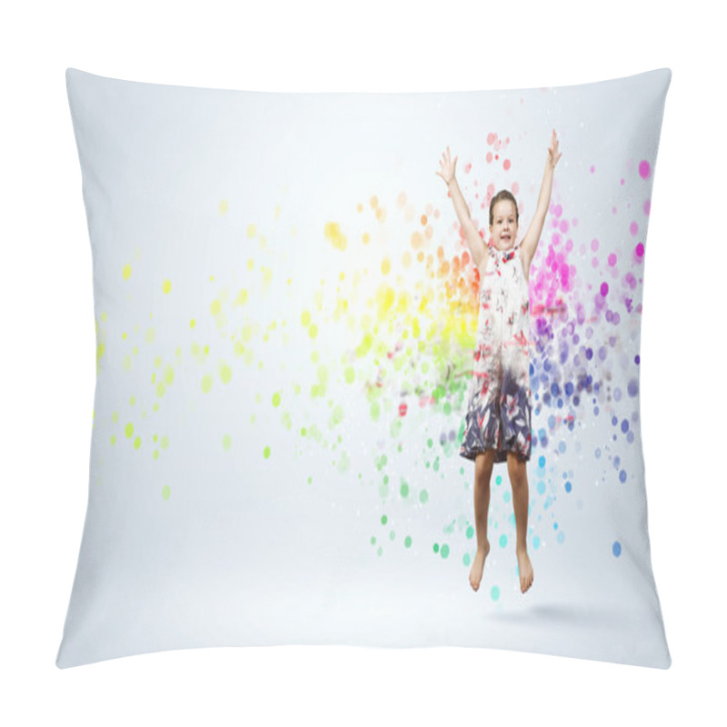 Personality  Happy Kid Jumping Pillow Covers